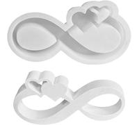 Moules en Silicone en Forme de Rubans et Cœur, Bougeoirs et Décorations, Moules en Plâtre pour Couler, Bougeoir en Silicone pour la Fabrication de Bougies, Savons, Muffins, Chocolat Saint-Valentin