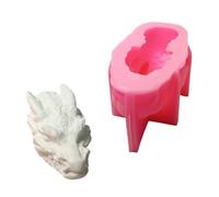 Moules en silicone en forme de tête de dragon pour résine époxy, savon, plâtre, fondant, moule en silicone pour chocolat, bonbons, moule multifonction