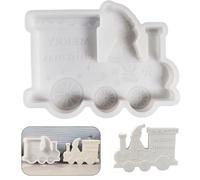 Moules en silicone en forme de train de Noël avec motif Père Noël, béton, ciment en silicone pour résine époxy, décoration de la maison, pâtisserie
