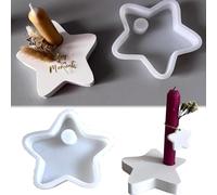 Moules en silicone en forme d'étoile à cinq branches - Moule en silicone - Décoration de Noël - Halloween - Pour travaux manuels, versement avec béton créatif