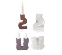 Moules en silicone en forme d'ornements pour la fabrication de bougeoirs en époxy