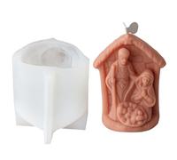 Moules en silicone faits à la main en forme de famille de jésus parfumés pour décorations de gâteaux en silicone - Famille religieuse de Jésus - Résine et argile