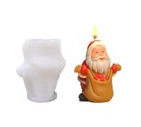 Moules en silicone faits à la main en forme de Père Noël pour bougies en résine époxy