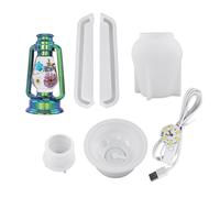 Moules en silicone flexibles réutilisables faits à la main pour lampes à huile décoratives de table, projet créatif, lumière de camping en résine de silicone