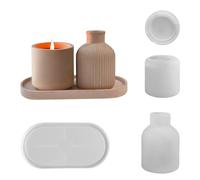 Moules en silicone - Formulaires, fournitures d'artisanat faciles à restaurer, petits vases en silicone pour projets artistiques, appareils, décoration d'intérieur, création de plateaux à bijoux, et