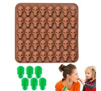 Moules en Silicone Halloween | Moule Crâne Fête de la Toussaint | Moules en Silicone Réutilisables Antiadhésif Démoulage Facile pour Bonbons Chocolat Gelées Confiserie Créations Halloween