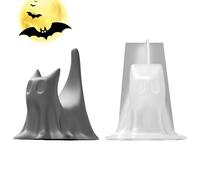 Moules En Silicone Halloween - Moules 3D Pour Résine Chat Fantôme Debout Décor Gothique - Décoration Maison Créative pour Cire Plâtre Pâte à Modeler Étagère Fenêtre Arbre Cheminée Porche École