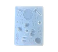 Moules en silicone inspirés des fêtes de thés miniatures pour créations artistiques en résine, assiettes miniatures et ornements artisanaux, moules en résine sur le thème des fêtes de thés