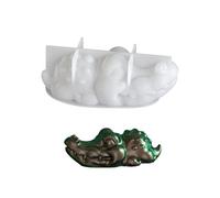 Moules en silicone motif alligators rhinocéros pour résine époxy, art créatif animal artisanat moules pour la maison et la conception de cadeaux résine de silicone époxy