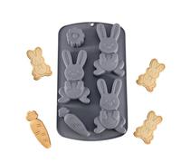 Moules en silicone - Moule en forme de lapin 3D avec démoulage facile - Moule à bougie, pour ours gommés, gelées de fruits, bonbons, gâteaux, savons et décoration au chocolat