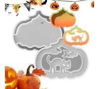 Moules en Silicone, Moules Résine Halloween pour Lanternes Potiron, Décoration Maison pour Pâte à Modeler Plâtre Cire Fondant Fête Scolaire Anniversaire Adultes Extérieur Jardin