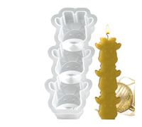 Moules En Silicone Noël 3 Cavités Père Noël Élan et Sapin Réutilisable | Moule Souple DIY pour Argile pour Plâtre Argile Béton Arts et Artisanat Savon Elk de Noël