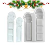 Moules en Silicone Noël Design Santa | Moules à Chocolat de Noël - Moule Adorable pour Décorer et Remplir Biscuits Chocolat Glace Bonbons Artisanat Fêtes