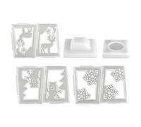 Moules En Silicone Noël - Moules À Bougie En Plâtre Silicone,Décoration Réutilisable Pour Maison Plâtre Argile Béton Fondant Cuisine Cheminées Étagères Porches Jardin Fête Halloween