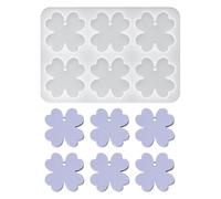 Moules en silicone - Pendentif trèfle à quatre feuilles - Papillon - Nuage porte-bonheur - Porte-clés en résine époxy - Moules en plâtre pour couler - Moule 3D (D)