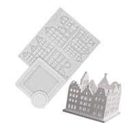 Moules en silicone polyvalents pour maisons et supports en résine, parfaits pour la décoration de la maison, les amateurs de travaux manuels, moules en résine