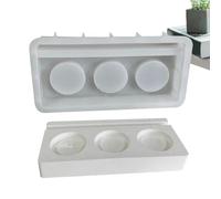 Moules en silicone pour 3 photophores, moules en silicone pour 3 photophores, bougeoirs , avec socle, pour décoration de la maison et de la famille