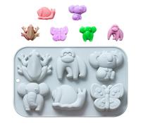 Moules en silicone pour animaux - 6 cavités - Moule à chocolat de dessin animé et bonbon en caoutchouc | Plateau de cuisson réutilisable pour dessert, fondant, décorations de gâteaux, fournitures pour