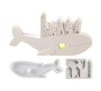 Moules en silicone pour baleines, moule en silicone pour baleines | Moule en plâtre pour maison d'extraction de baleines - Moule pour fabrication d'ornements, moules en résine époxy pour ornements en