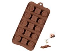Moules en silicone pour barre de chocolat, moule à bonbons, moule à pudding au chocolat, moule à bonbons à remplir, moule à 15 cavités pour biscuits, moule de cuisson en silicone pour la maison