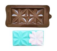 Moules en silicone pour barre de chocolat, moule rectangulaire en silicone | Moule à glace réutilisable | Pour la cuisson des aliments, des friandises, des desserts de Noël, des biscuits, des gâteaux