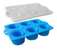 Moules en silicone pour bâtonnets - Moule en silicone souple réutilisable à 6 compartiments pour bouillie de bébé, collations, lait maternel, fruits, yaourt, congélation