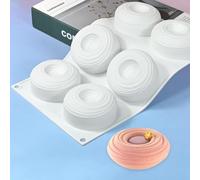 Moules en silicone pour bonbons, chocolats, biscuits, Oreo, savon, pudding, gelée, muffins, friandises pour chiens, idéal pour cupcakes, glaçons (cercles en spirale)