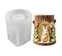 Moules en silicone pour bougies Accessoires de Loisirs Créatifs Animaux | Moules Silicone Lapin Formes Pour Résine Plâtre Savon DIY Décor Maison Bureau Fête