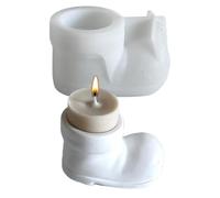 Moules en silicone pour bougies de Noël, en forme de botte de Saint-Nicolas, bougeoirs, moules de Noël