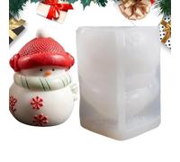 Moules en Silicone pour Bougies de Noël Outil de Moulage Non-Adhésif pour | Moule à Chocolat d'Hiver 3D pour Fêtes, École, Table, Étagère, Fenêtre, Cheminée, Porche