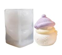 Moules en Silicone pour Bougies de Noël Outil de Moulage Non-Adhésif pour | Moule à Chocolat d'Hiver 3D pour Fêtes, École, Table, Étagère, Fenêtre, Cheminée, Porche