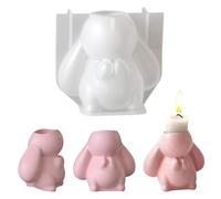 Moules en silicone pour bougies de Pâques, bougeoirs de Pâques, moule en silicone lapin de Pâques, moule en silicone, moule de coulée en silicone, moule en plâtre pour couler, moule lapin en silicone