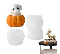 Moules En Silicone Pour Bougies D'Halloween | Forme à Bougies | Moules Ciment Festifs | Pour Débutants Artistes Passionnés De Loisirs Créatifs Professeurs D'Art Amateurs Maison Fêtes Ateliers