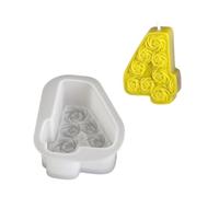 Moules en silicone pour bougies en forme de chiffre de 0 à 8 en forme de rose