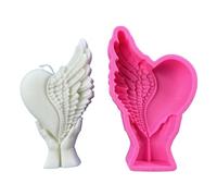 Moules en silicone pour bougies en forme de cœur avec ailes en forme de mains