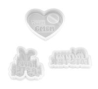 Moules en silicone pour bougies en forme de lettrage en forme de cœur d ' amour, moules en silicone pour bougie faite à la main, ornement en gypse, résine artisanale, concept de de Pâques