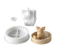 Moules en silicone pour bougies en plâtre époxy 3D Calendrier de l'Avent | Moule en silicone pour bougies de 1 à 31 jours pour décoration de maison, loisirs créatifs, cire, table de fête de Noël