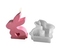 Moules en silicone pour bougies, moule en silicone pour lapin | Moules pour ornements de moules de lapin de Pâques coupés - Moules de coulée époxy Moules en silicone de vacances creativ