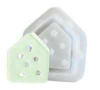 Moules en silicone pour bricolage - Moule à bougie, moule à maison, petits moules en silicone - Moule à bougie chauffe-plat en forme d'étoile - Moule en silicone - Moule à savon antiadhésif