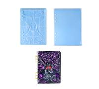 Moules en silicone pour carnet de notes en résine époxy avec anneaux de reliure pour feuilles mobiles, outils de moulage faits à la main