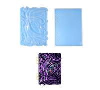 Moules en silicone pour carnet de notes en résine époxy avec anneaux de reliure pour feuilles mobiles, outils de moulage faits à la main