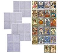 Moules En Silicone Pour Cartes De Tarot, En Argile, Pour Pendentif, Résine, Colle Cristal, Miroir Européen Et Américain