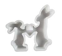 Moules en silicone pour chandelier en forme de lapin, en forme de cœur, pour la fabrication de bougeoirs, moules en silicone pour chandelier en de cœur en résine, fournitures artisanales