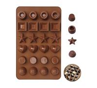 Moules en Silicone pour Chocolat - Moules à Pâtisserie 24 Cavités | Formes à Pâtisserie Domestiques,Pour Débutants en Cuisine, Chefs Pâtissiers, Bloggers Alimentaires, Amateurs de Desserts,