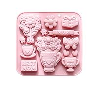 Moules en silicone pour chocolat pour la fête des mères - Outil de cuisson réutilisable à 13 couches | Tournesols en silicone pour la pâtisserie, la cuisine, les pâtisseries, les biscuits, les