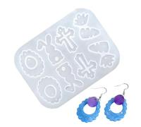 Moules en Silicone pour Création de Boucles d'Oreilles - de Pâques DIY pour Créations Artistiques | Design Lapin Fleur Papillon Œuf En Silicone - Pour Femmes Hommes Maison École Cadeau Familial
