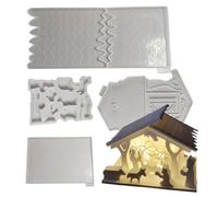 Moules en silicone pour crèche, scène de crèche, décoration de maison de naissance de Jésus, moule époxy en fonte de résine pour décoration de Noël