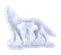 Moules en silicone pour décoration murale en forme de loup de forêt pour moulage époxy, décoration de sac à dos, décoration d'intérieur et d'extérieur
