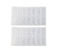 Moules En Silicone Pour Dominos Faits À La Main, 2 Pièces, Cabochons, Planche, Fabrication De Breloques Artisanales, Décor