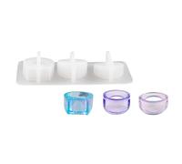 Moules en silicone pour fabrication de bagues et bijoux - Moules créatifs en silicone pour 3 anneaux - Résine époxy - Accessoires de fête de mariage